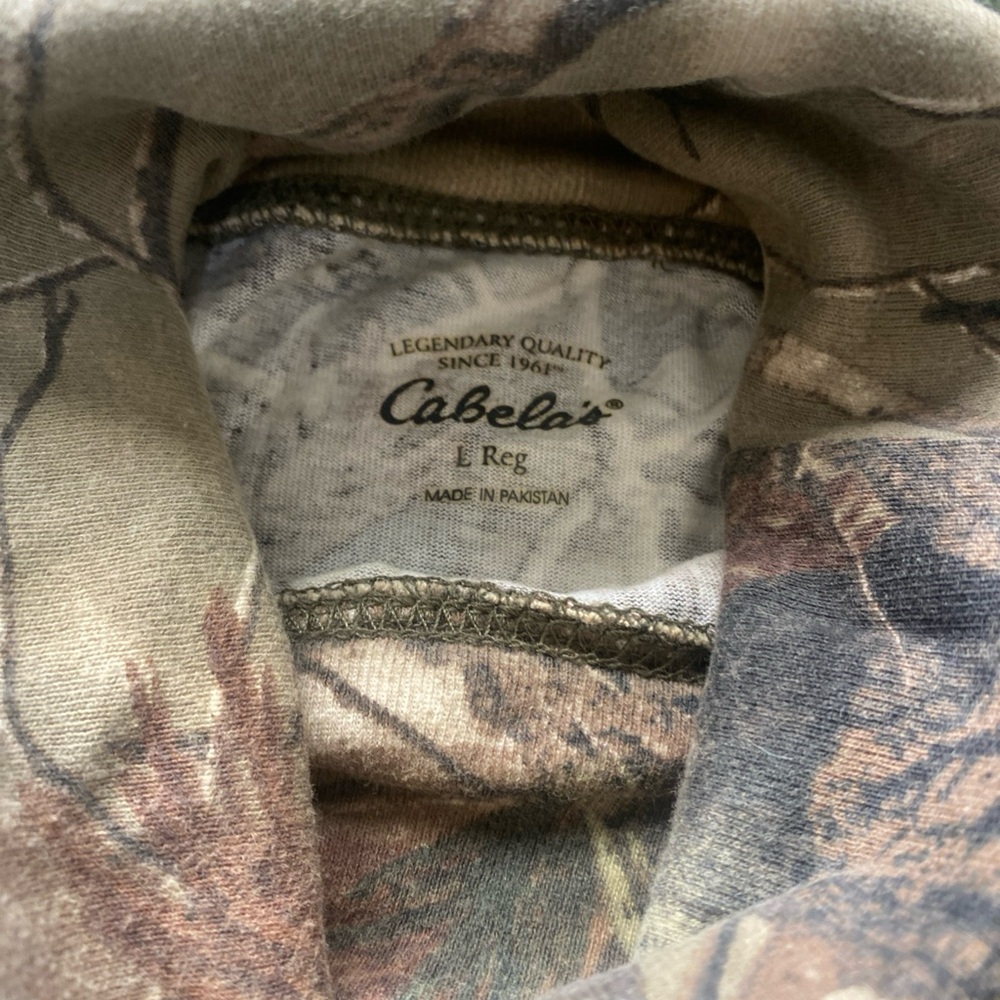 Vintage Cabelas Camo Turtle Neck Shirt Size Large - Picture 4 of 6